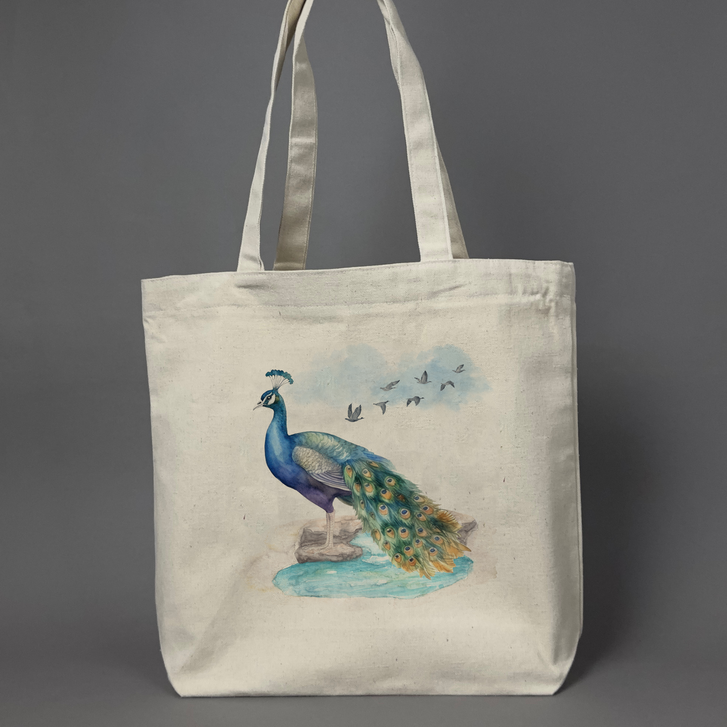 PeacockGaze - Printed Tote Bag