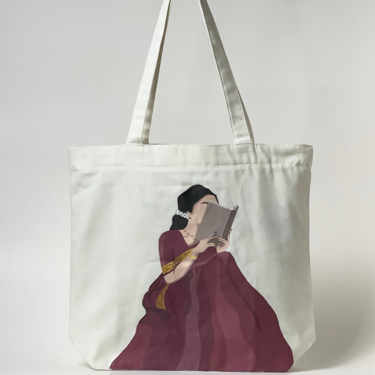 Raagini - Chai Kitaab Safar | Hand Painted Tote Bag