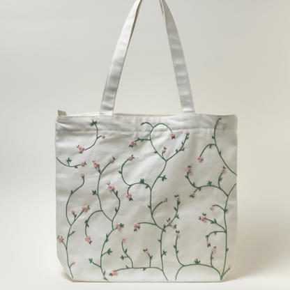 Latagini - She Who Drapes Like Wine | Embroidered Tote Bag