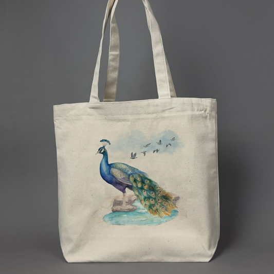 PeacockGaze - Printed Tote Bag