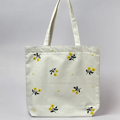 Reeva - Simply pure | Embroidered Tote Bag