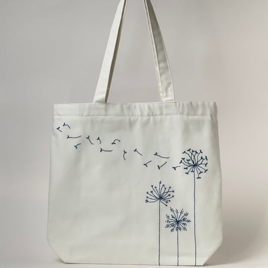 Leher  - Soft Winds, Strong Stories | Embroidered Tote Bag