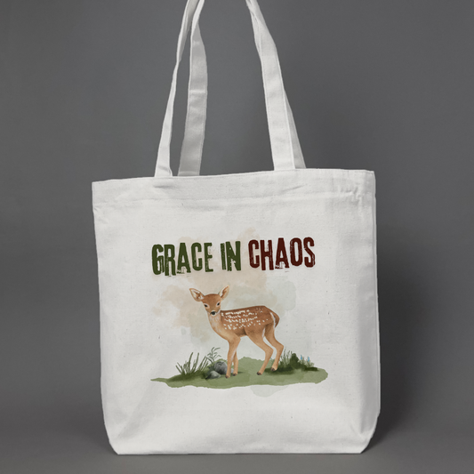 Grace in Chaos - Printed Tote Bag