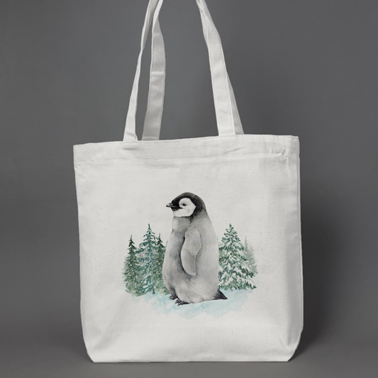 Penguino- - Printed Tote Bag