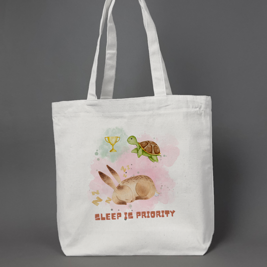 Sleep is Priority - Printed Tote Bag