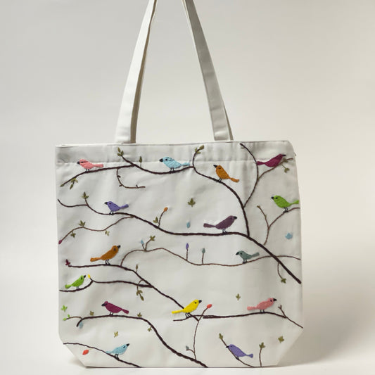 Kalrav - Whispers of Peace | Embroidered Tote Bag